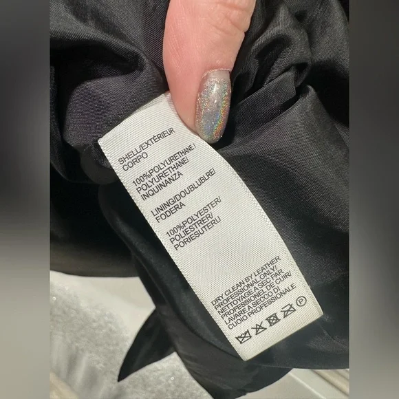 Rebecca Minkoff Faux Lambskin Leather Blazer Jacket Size XL - Picture 8 of 8